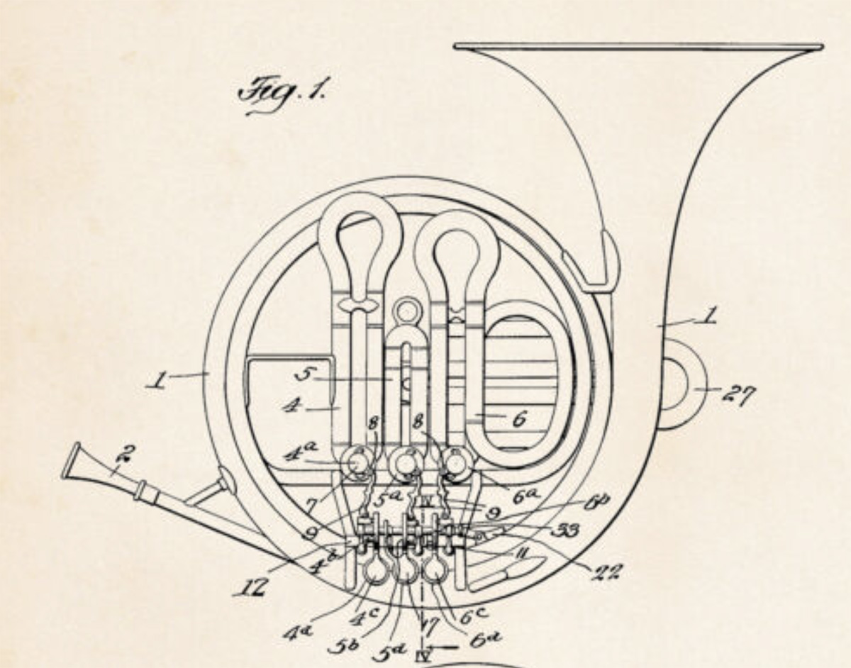 1914 Rossi French Horn Patent