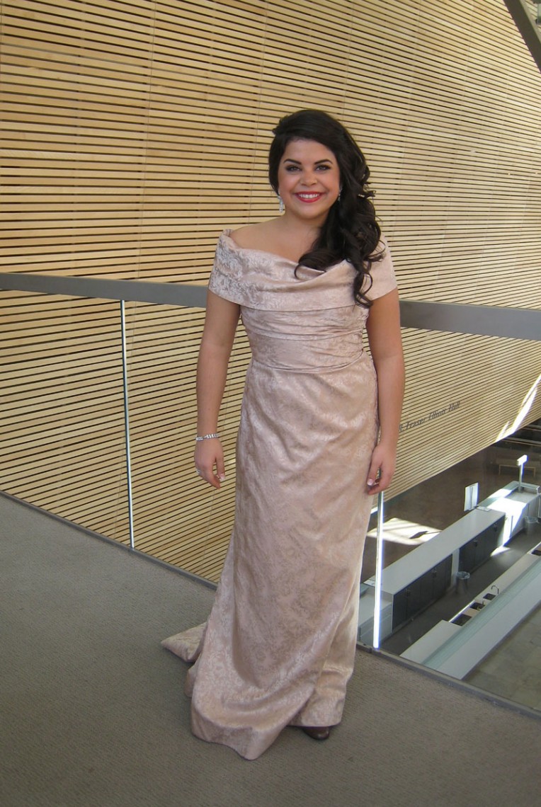 Simone Osborne sings a tribute to Marureen Forrester on Tuesday (Venita Lok photo).