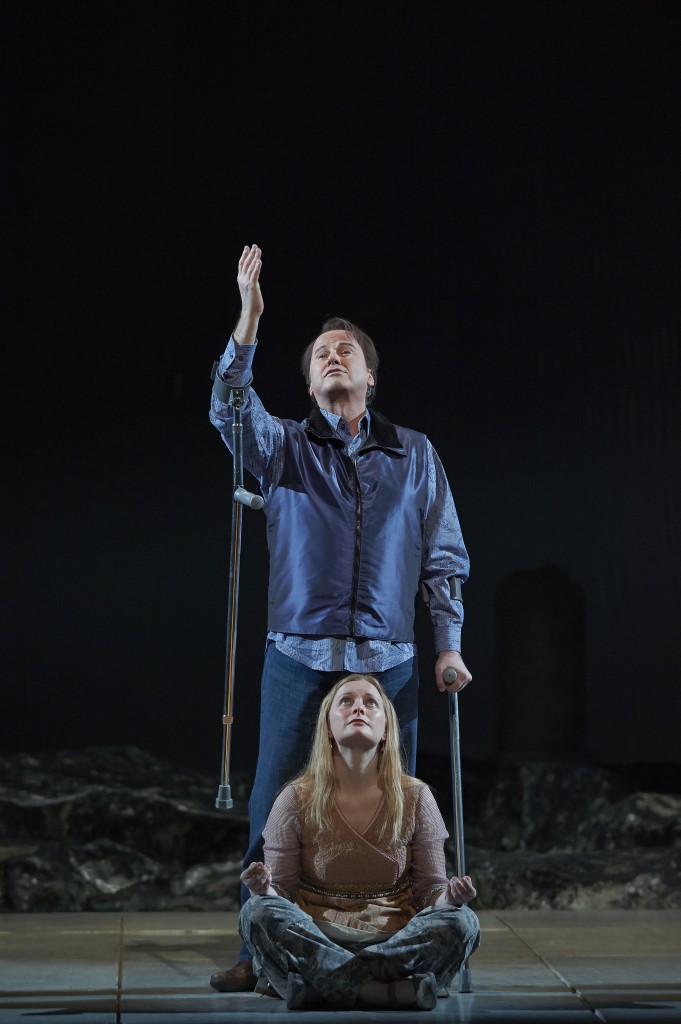 Richard Croft as Hyllus and Lucy Crowe as Iole in the Canadian Opera Company production of Hercules, 2014. Conductor Harry Bicket, director Peter Sellars, set designer George Tsypin, costume designer Dunya Ramicova and lighting designer James F. Ingalls. Photo: Michael Cooper