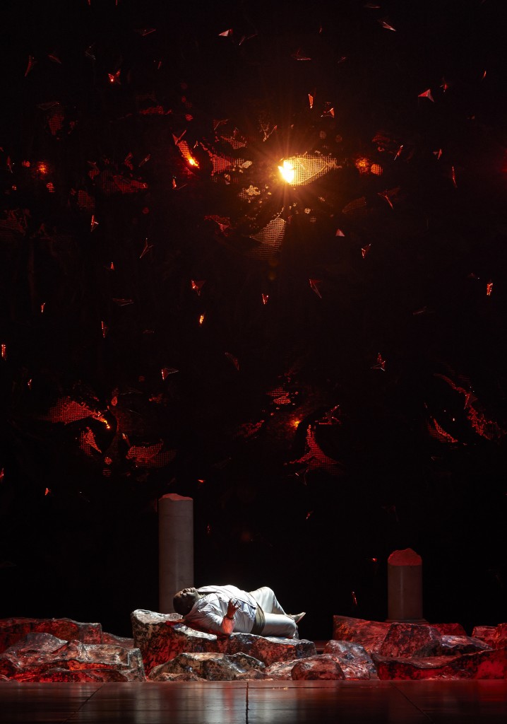 Eric Owens as Hercules in the Canadian Opera Company production of Hercules, 2014. Conductor Harry Bicket, director Peter Sellars, set designer George Tsypin, costume designer Dunya Ramicova and lighting designer James F. Ingalls. Photo: Michael Cooper