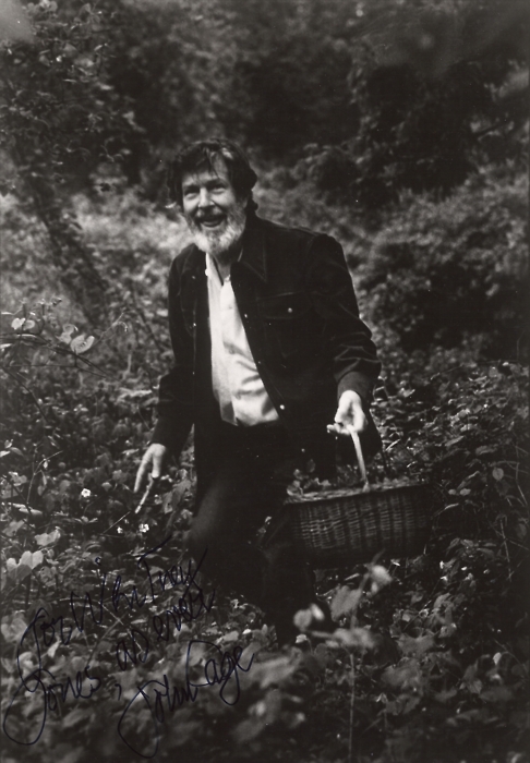 John Cage picking mushrooms