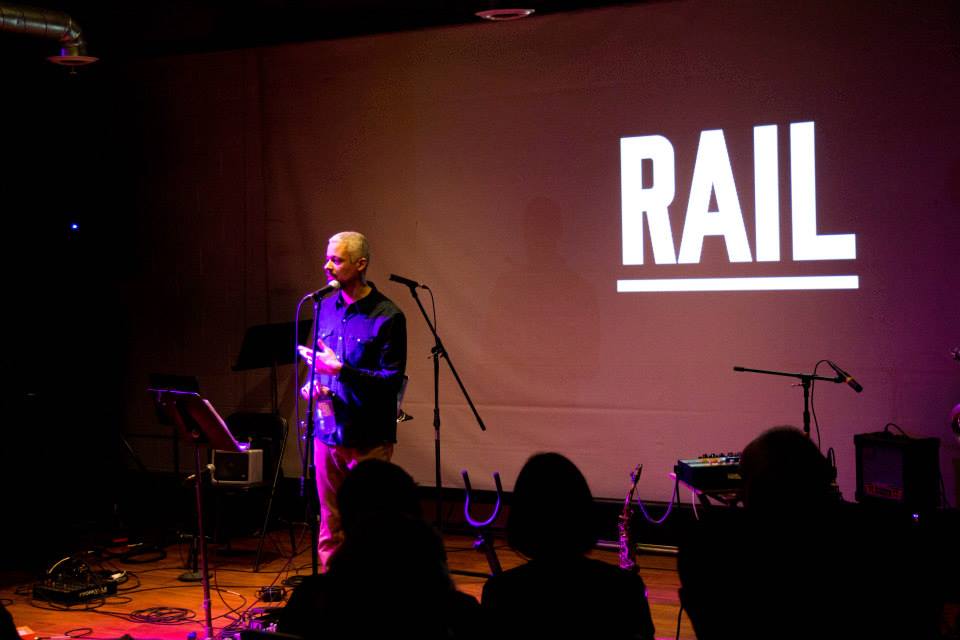 Canadian poet, and spoken word artist Kaie Kellough performing at Array Space, Toronto Ontario, May 8th, 2014 with the The Thin Edge Music Collective.