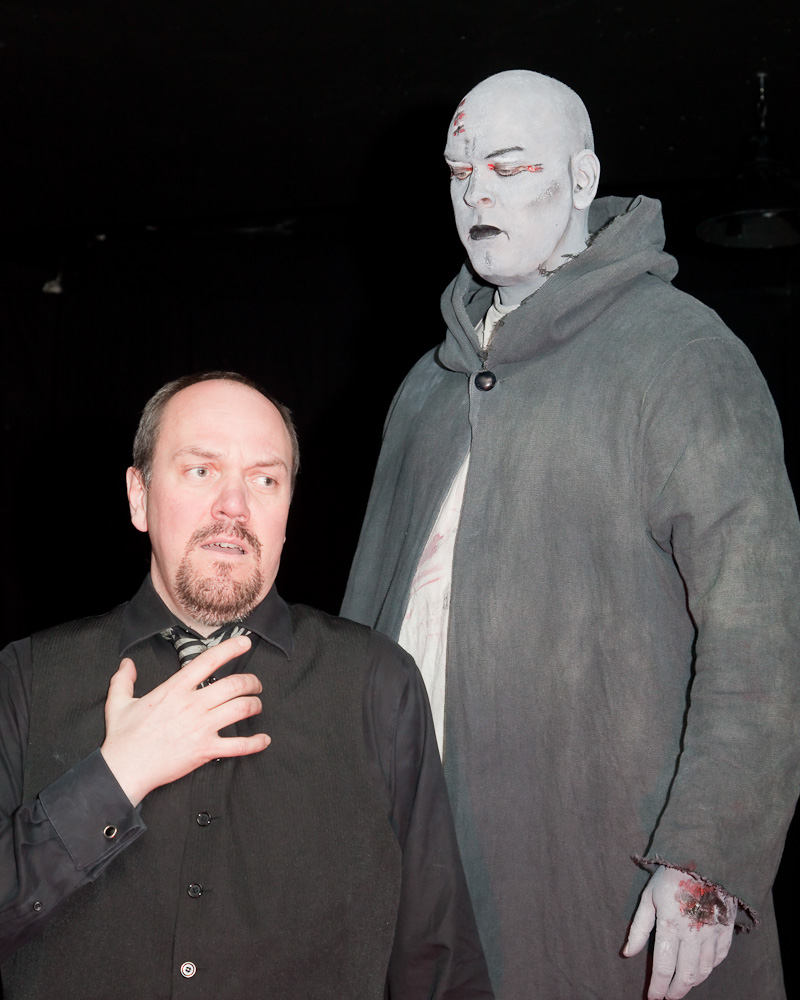 The World Premiere of Andrew Ager's Frankenstein with TrypTych Concert and Opera, January 2010. Lenard Whiting as Victor Frankenstein and Stephen King as the Monster.