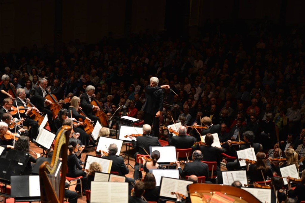 Performing Rachmaninoff "Symphonic Dances" at Het Concertgebouw Amsterdam. August, 2014 TSO European Tour.