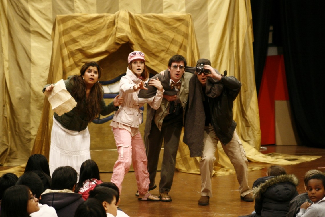 A scene from the COC Glencore Ensemble Studio School Tour production of 'The Scorpions' Sting: An Egyptian Myth'.