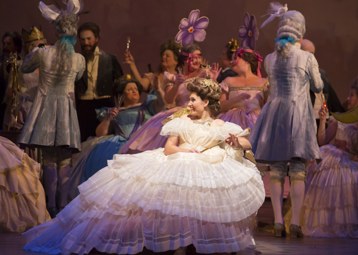 Marina Rebeka as Violetta. Photo from La Traviata (Lyric Opera of Chicago, 2013) by Todd Rosenberg