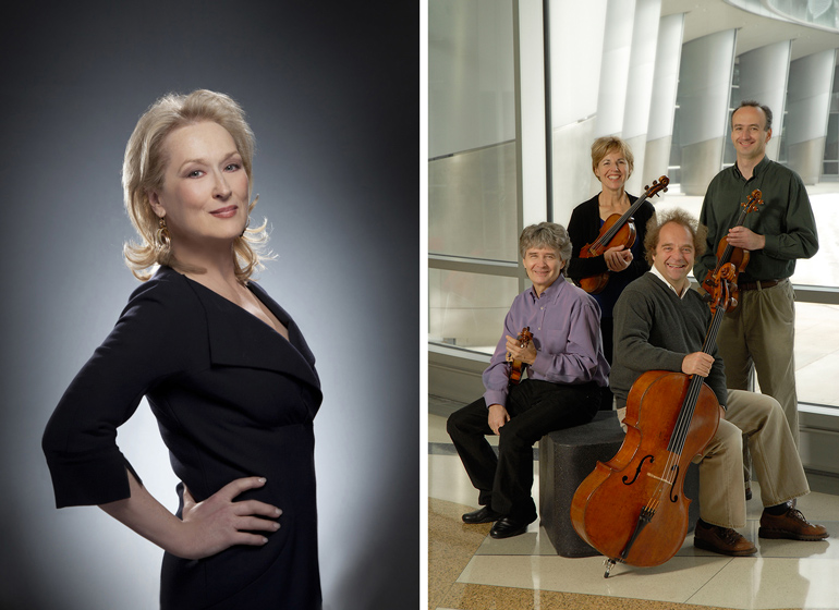 Meryl Streep will join the Takács Quartet at Koerner Hall on October 17 as part of the 2015-15 Season Gala.