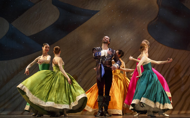 Olivier LaQuerre (Chevalier Ubalde) and Artists of Atelier Ballet. (Photo: Bruce Zinger.