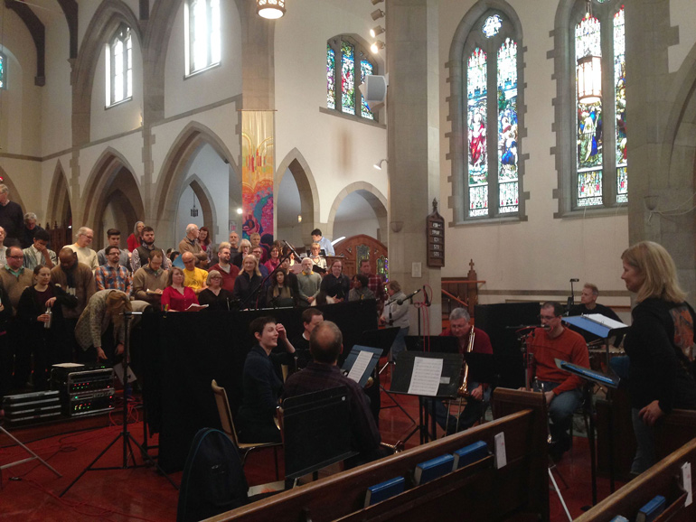 Pax Christi Choral recording session