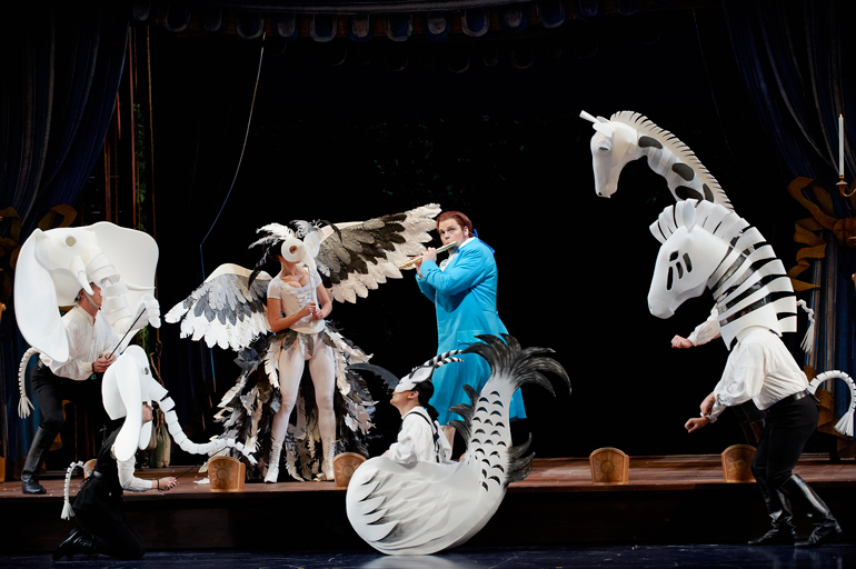 Michael Schade as Tamino (centre) in The Magic Flute (COC, 2011), (Photo: Michael Cooper)