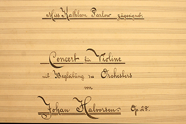 The cover of Johan Halvorsen long lost Violin Concerto (Photo: U of T)
