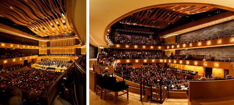 Koerner Concert Hall; Left (Photo: Tom Arban) Right (Photo: Eduard Hueber)