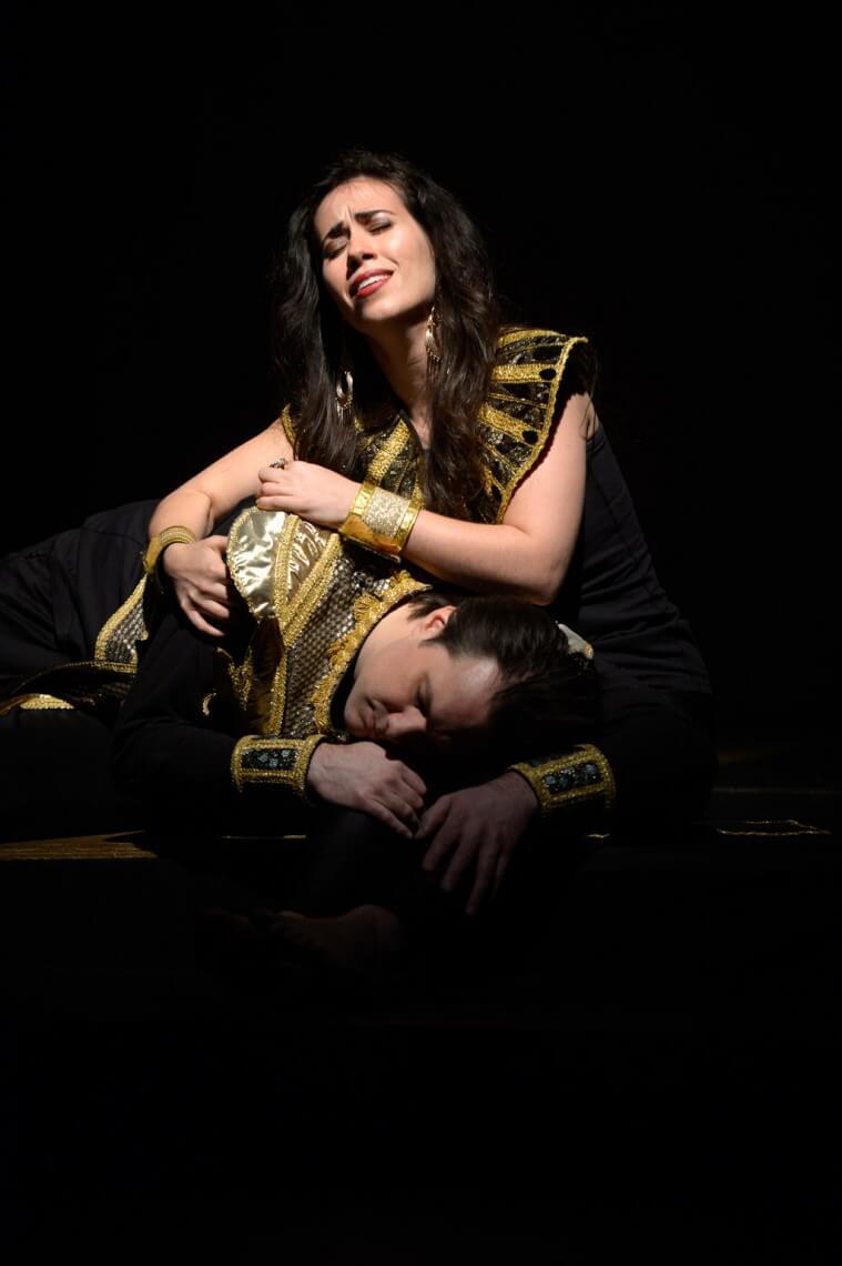 Isis (Lucia Cesaroni) and Osiris (Michal Barrett) (Photo: Gary Beechey)