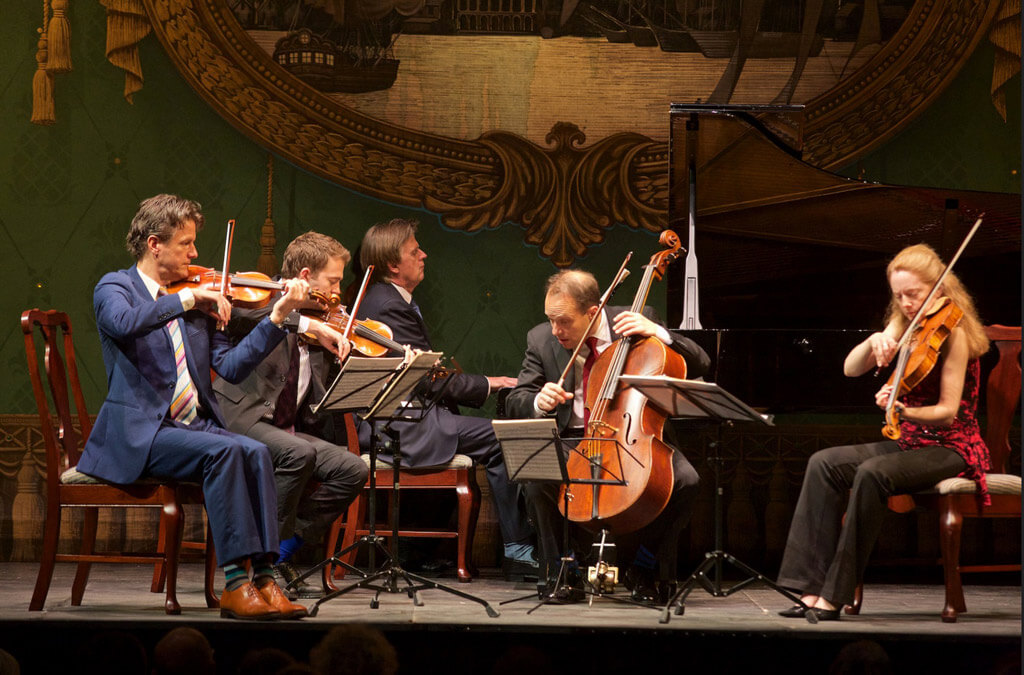 Spoleto Festival | Bank of America Chamber Music: The St. Lawrence String Quartet  with pianist Stephen Prutsman (Photo: William Struhs)