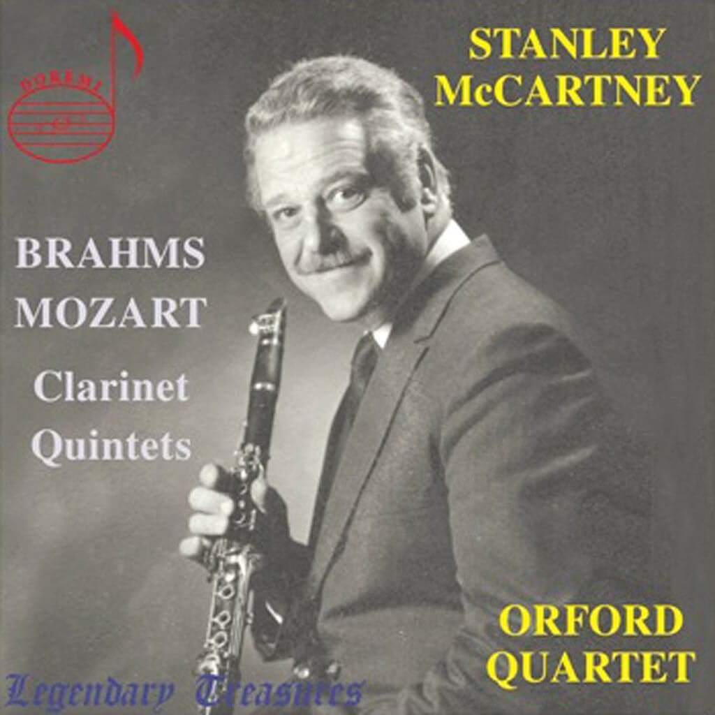 Brahms: Quintet for Clarinet and Strings in B minor Op. 115. Mozart: Quintet for Clarinet and Strings in A major K. 581. Stanley McCartney, clarinet. Orford String Quartet. DOREMI DHR-6612. Total Time: 64:18.