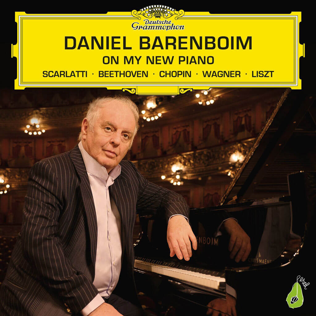 DANIEL BARENBOIM: ON MY NEW PIANO. Scarlatti: Three Sonatas. Beethoven: 32 Variations in C minor WoO 80. Chopin: Ballade No. 1 in G minor Op. 23. Wagner-Liszt: Parsifal: Solemn March to the Holy Grail S 450. Liszt: Funérailles S 173/7; Mephisto Waltz No. 1. Daniel Barenboim, piano. DG 479 6724. Total Time: 68:19.