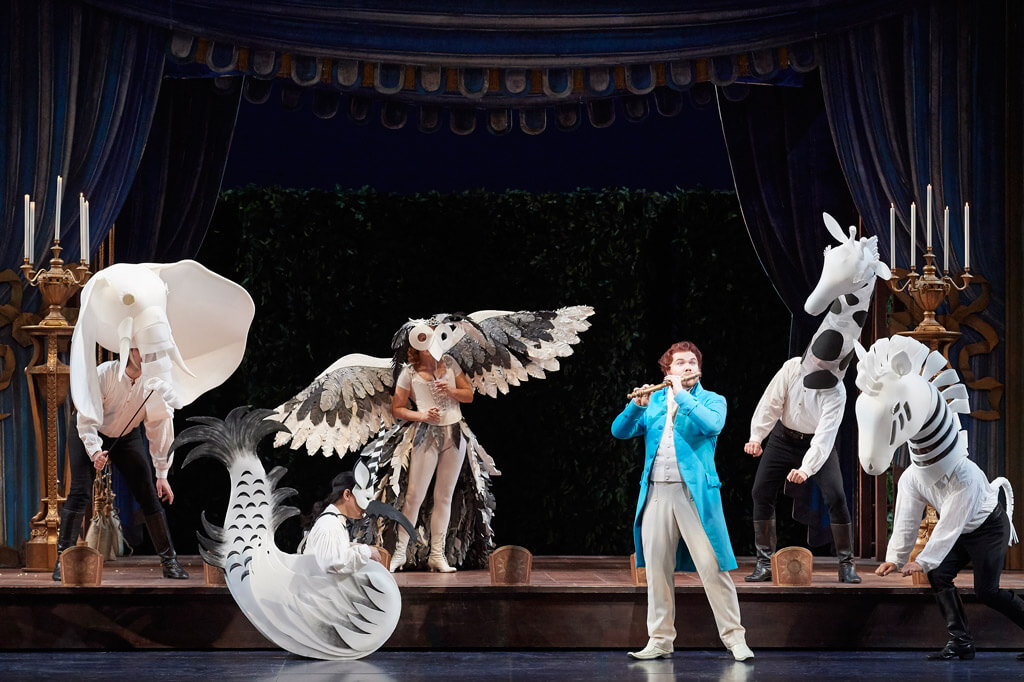 Owen McCausland as Tamino in a scene from in the Canadian Opera Company's production of The Magic Flute, 2017. (Photo: Michael Cooper)