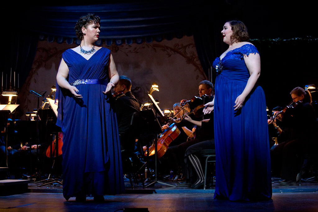 Samantha Pickett and Megan Quick In Mira O Norma. COC Ensemble Studio (Photo: Bronwen Sharp)