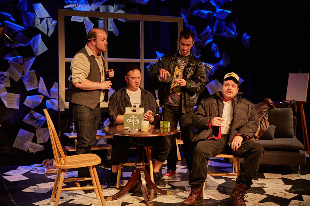 (L-R) Owen McCausland, Andrew Love, Micah Schroeder and Gregory Finney. (Photo courtesy Against the Grain Theatre)
