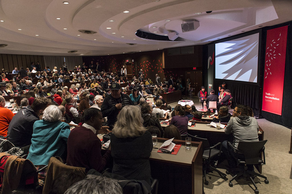 Participants gather at the Truth and Reconciliation Summit hosted by Banff Centre. (Photo: Don Lee)