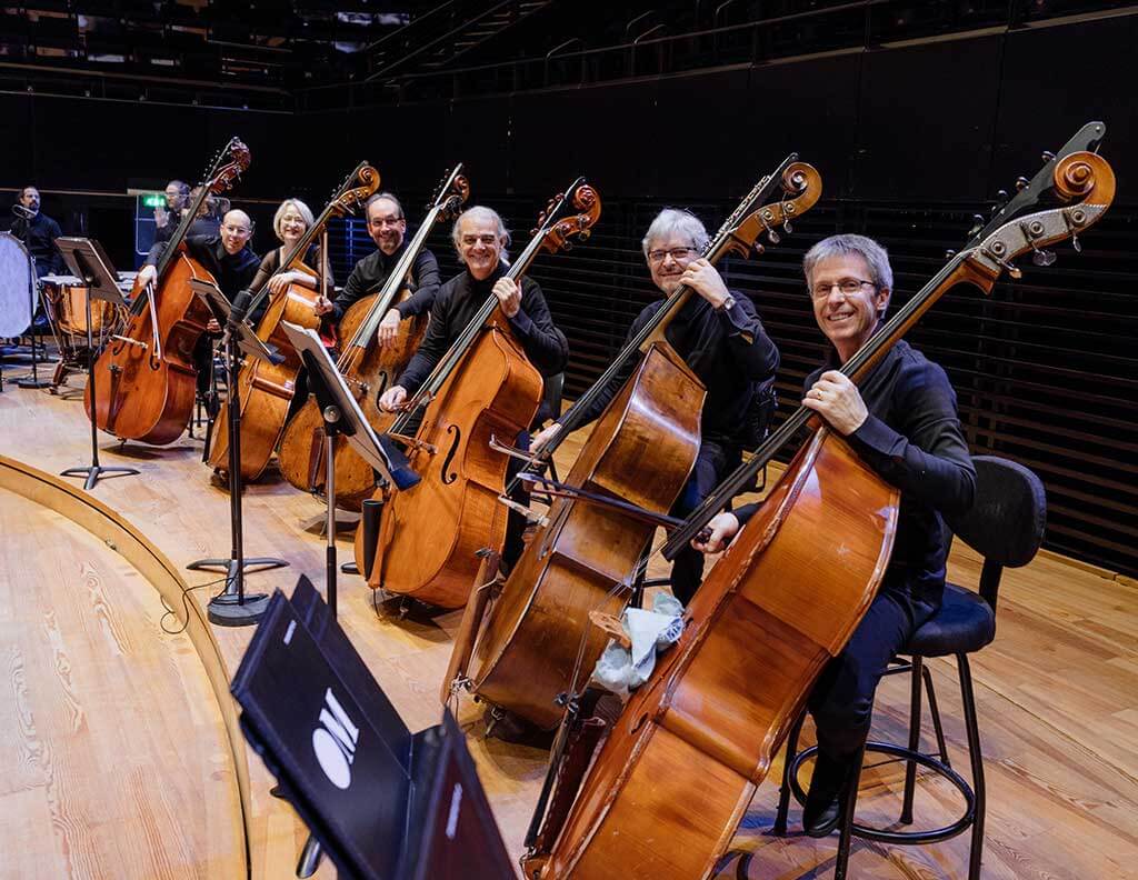 Les contrebassistes de l'Orchestre Métropolitain. (Crédit: François Goupil)
