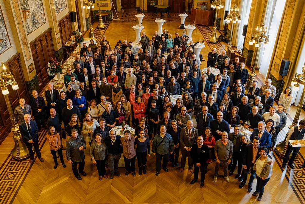 Visite de l'OM à l'hôtel de ville de Rotterdam. (Crédit: François Goupil)