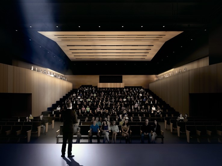 L'intérieur du futur Théâtre Alphonse-Desjardins. (Illustration: courtoisie)