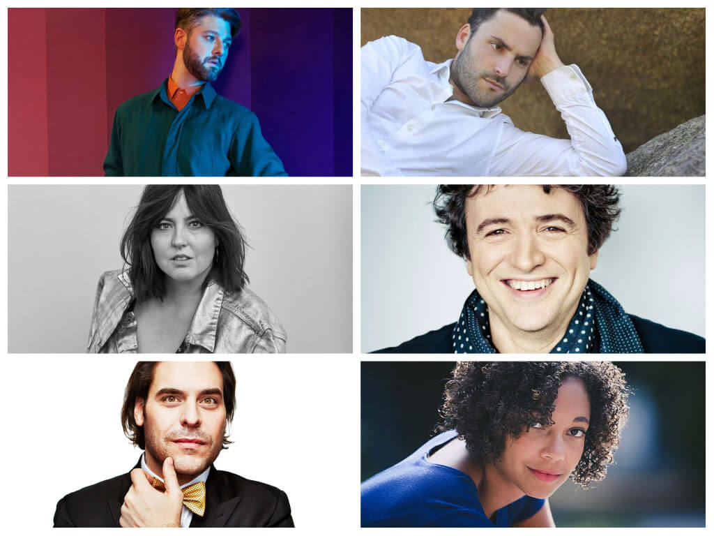 Montage de : Pierre Lapointe, Jean-Philippe Sylvestre, Ariane Moffat, Alain Trudel, Jean-Marie Zeitouni, et Cécile Muhire