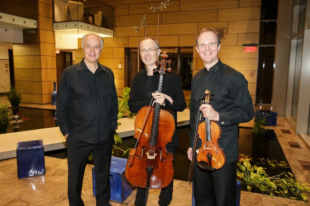 Jean Saulnier, Yegor Dyachkov et Axel Strauss étaient les invités du concert bénéfice de Pro Musica, le 22 septembre 2018. (Photo: Sylvain Légaré)