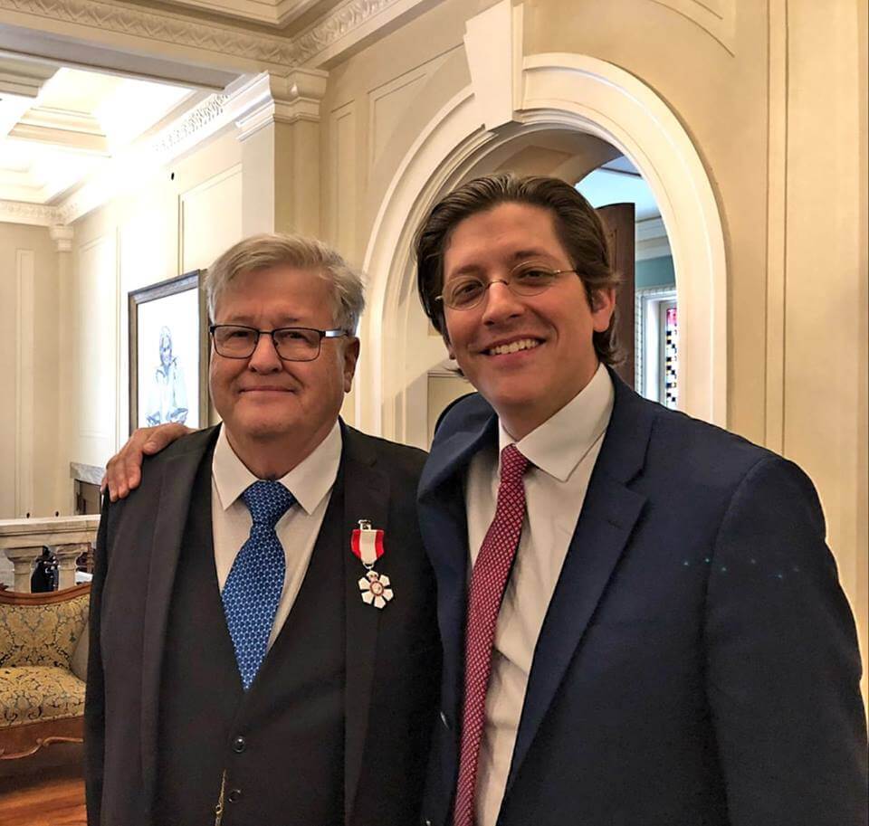 Jacques Boucher, en compagnie de son fils Vincent. (Photo: courtoisie)