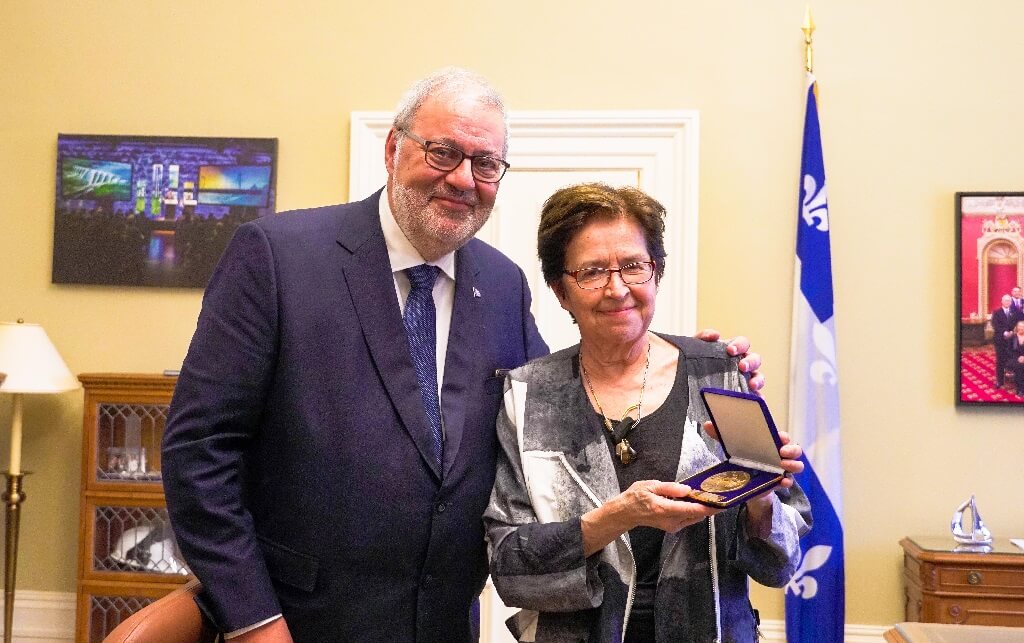 Le député Pierre Arcand et Lorraine Vaillancourt. (Photo: courtoisie)