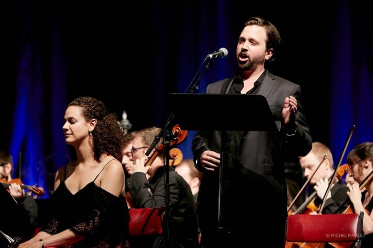 Rose Naggar-Tremblay et Hugo Laporte étaient de la distribution de West Side Story, présenté par l'Orchestre de la Francophonie aux Concerts populaires, le 25 juillet 2019. (Photo: Michel Pinault)