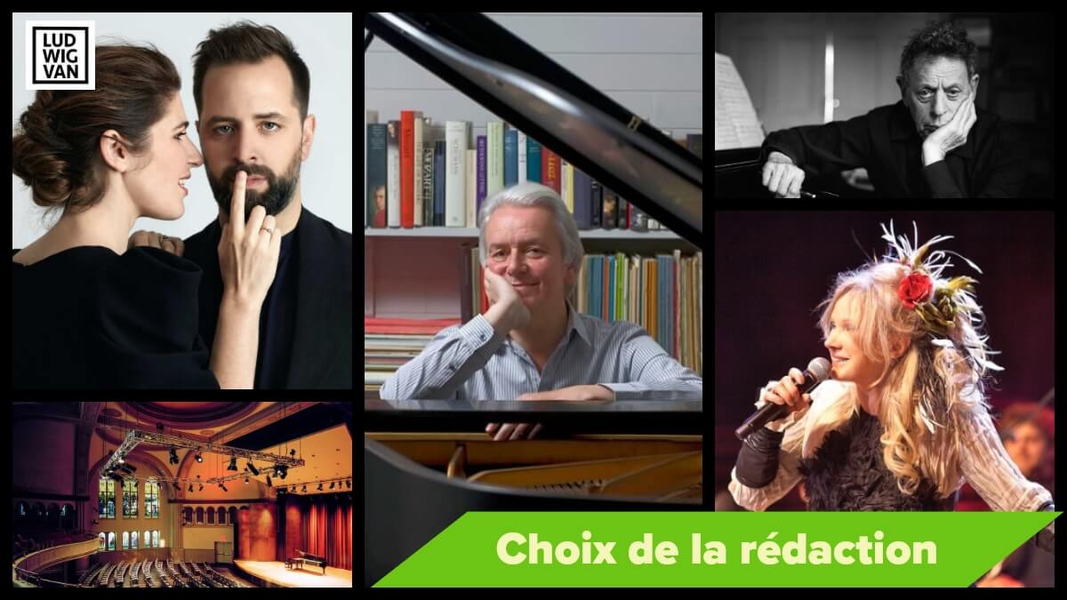 Nicole Car et Étienne Dupuis, la salle Bourgie, Christian Blackshaw, Philip Glass et Diane Dufresne. (Photos: crédits à Yan Bleney, Bernard Fougère, Si Barber, Dany Clinch, et courtoisie du Domaine Forget)