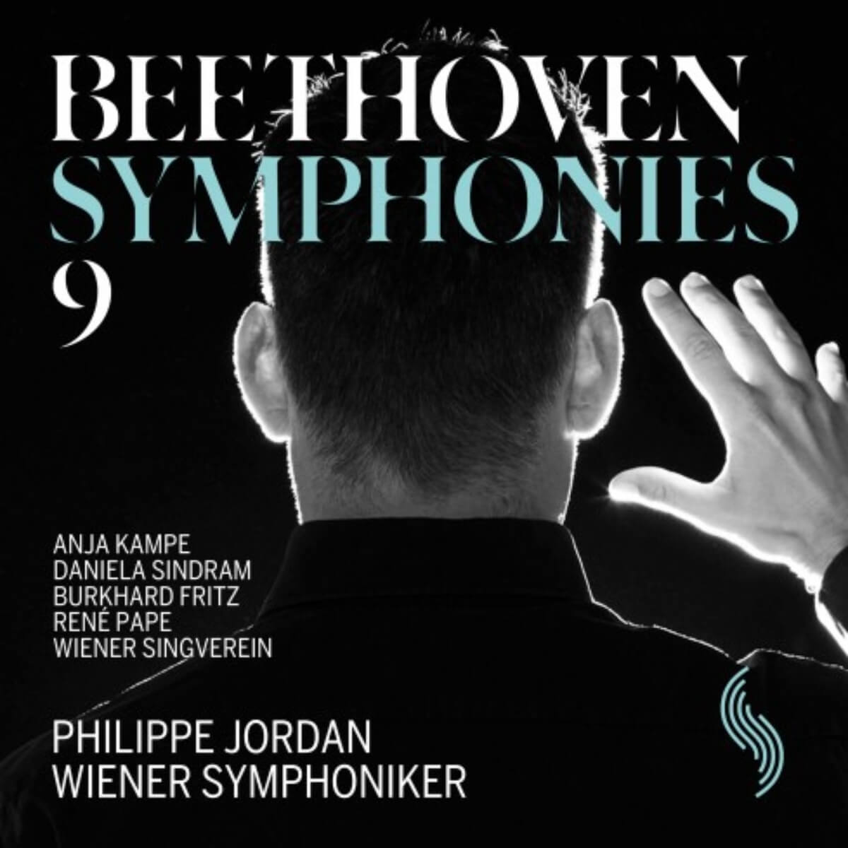 couverture du disque du Wiener Symphoniker, Philippe Jordan de dos, Neuvième symphonie de Beethoven