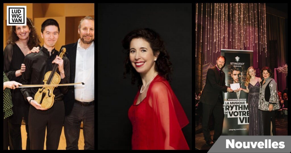 Aaron Chan gagne le Violon d'or, Angela Hewitt reçoit une médaille en Allemagne, l'Opéra de Montréal