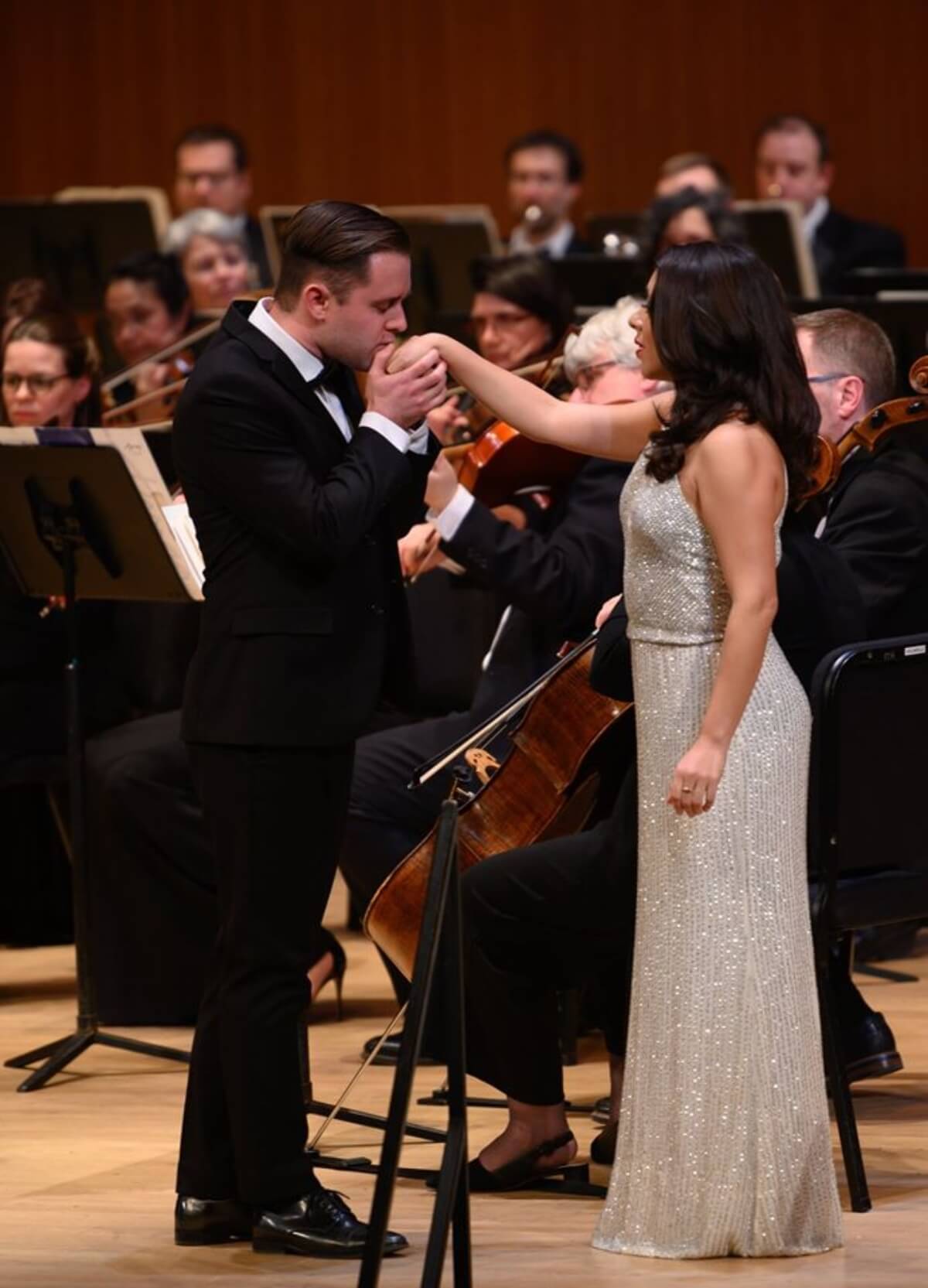 Marcel d'Entremont et Ana-Paula Cullingham-Malagon chantaient un duo extrait de Roméo et Juliette, 26e Gala des Ambassadeurs lyriques