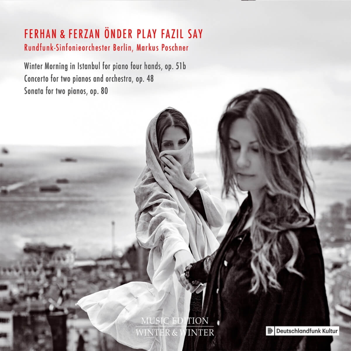 couverture du disque des jumelles pianistes Önder : Önder play Fazil Say