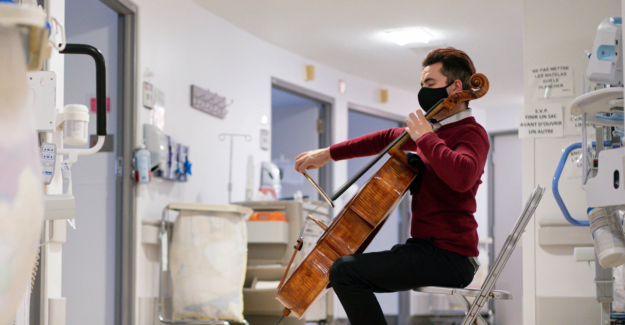 Stéphane Tétreault, violoncelliste. (Photo: page FB de la SAMS)