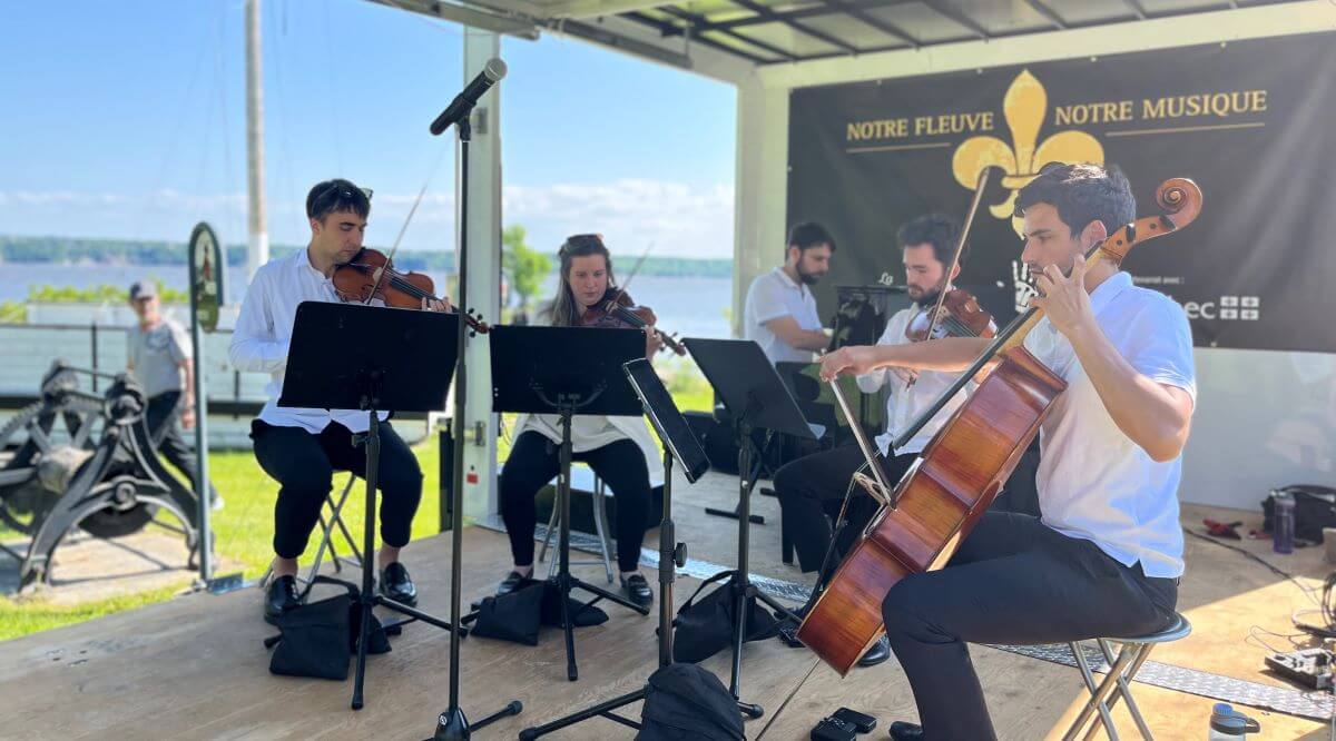Le Quatuor Cobalt et le pianiste Steven Massicotte participent à la tournée, Notre fleuve, notre musique du 16 au 22 juin. (Photo: courtoisie)