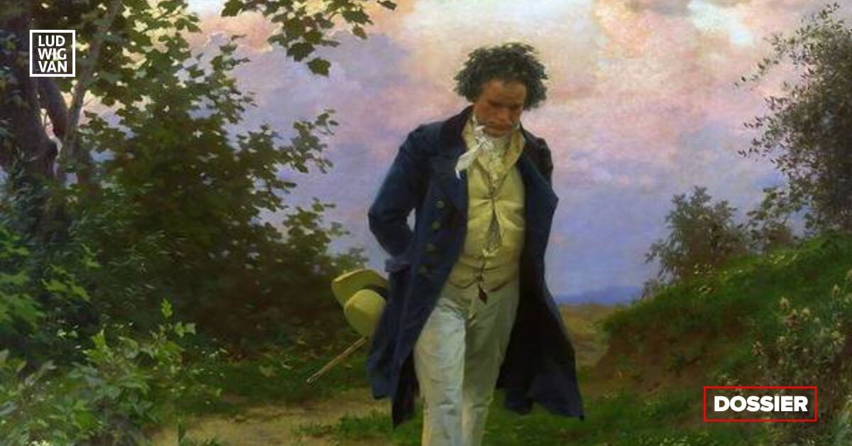 Peinture: Beethoven marchant dans la nature, par Julius Schmid (1854-1935), Musée de Vienne, domaine public