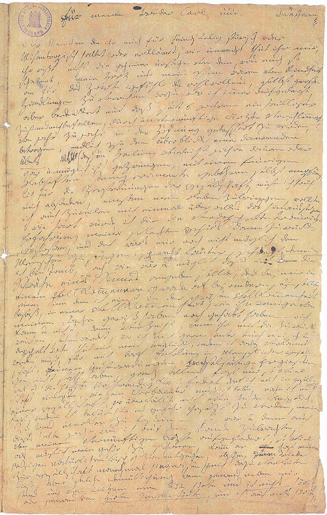 Fac-similé du Testament d'Heiligenstadt (domaine public)