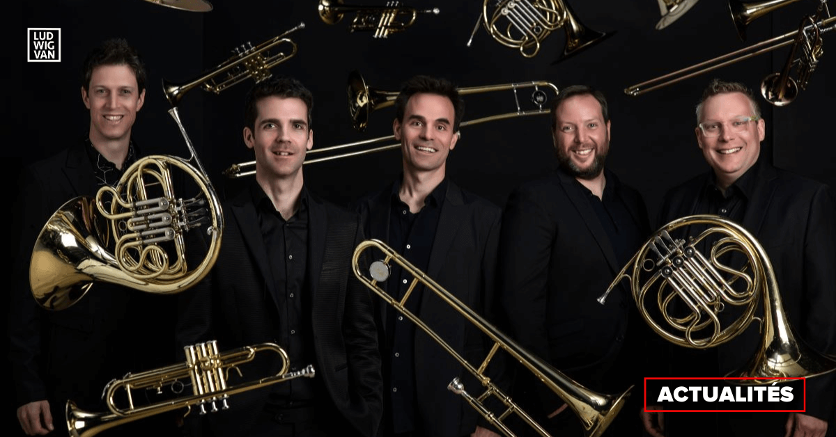 Le quintette Buzz cuivres, actuellement en tournée en Saskatchewan (Photo : Michel Bérard)