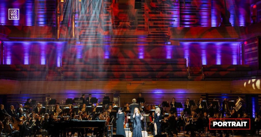 L'OSM interprétait les arrangements de Benoit Groulx pour le spectacle Dire combien je t'aime...Pour une dernière histoire d'un soir hier soir et de nouveau ce soir à la Maison symphonique (Photo : Gabriel Fournier)