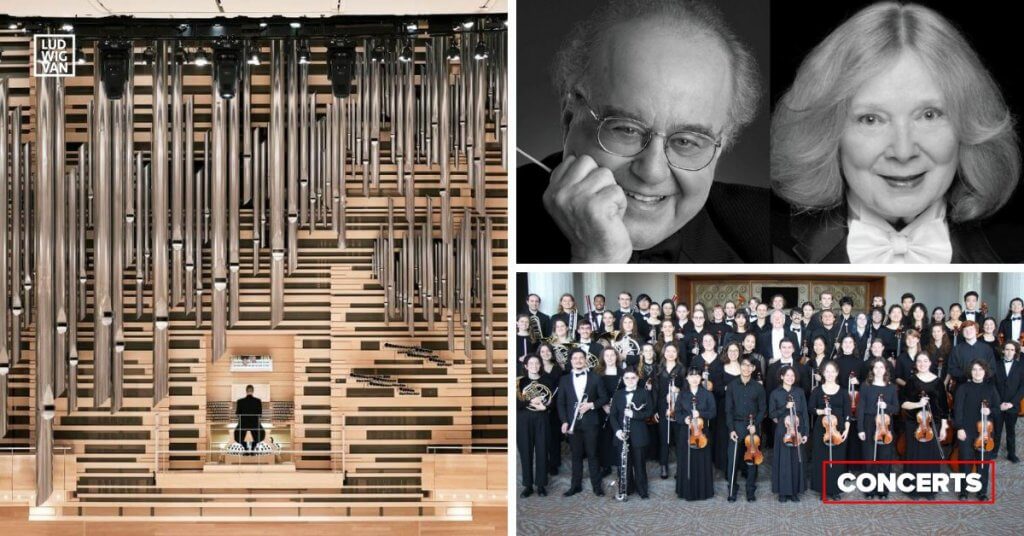 l'Orgue Pierre-Béique, Raffi Armenian et Agnes Grossmann, et l'Orchestre symphonique des jeunes de Montréal