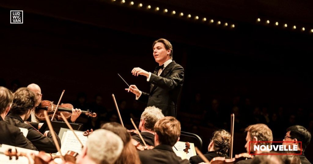 Klaus Mäkelä dirigeant l'Orchestre de Paris à la Maison symphonique le 19 mars dernier. (Photo : Mathias Benguigui)