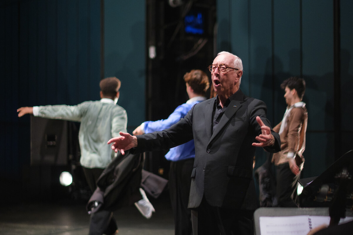 William Christie lors de la représentation de The Fairy Queen donnée samedi soir dernier au Festival de Lanaudière (Photo : Simon Paradis)