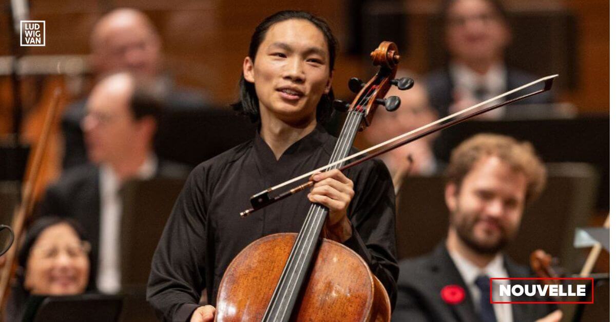 Leland Ko lors de sa prestation avec l'OSM en finale du Concours OSM en 2023. (Photo : Antoine Saito)