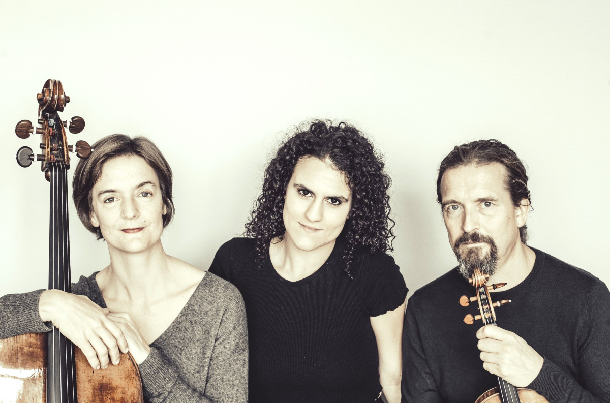 Les membres du Trio Tetzlaff-Tetzlaff-Dörken : Tanja Tetzlaff (violoncelle), Kiveli Dörken (piano) et Christian Tetzlaff (violon). (Photo : site web de la Salle Bourgie)