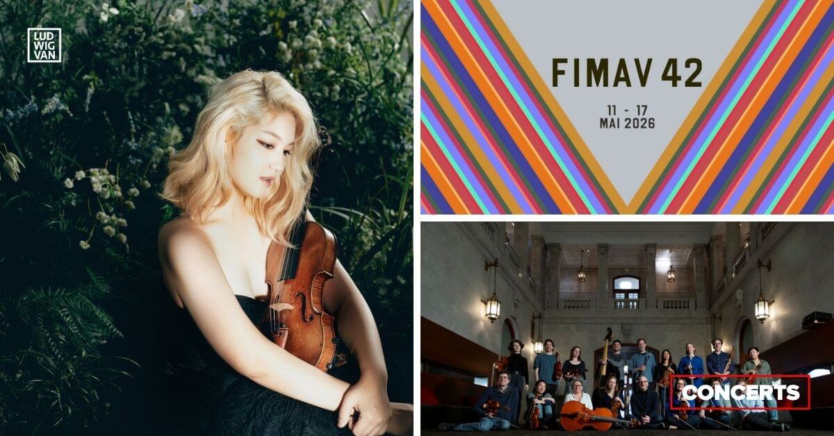 Jinjoo Cho (Photo : Remi Riere); FIMAV (Visuel : courtoisie); Arion Orchestre Baroque (Photo : Sharif Mirshak, Parafilms)