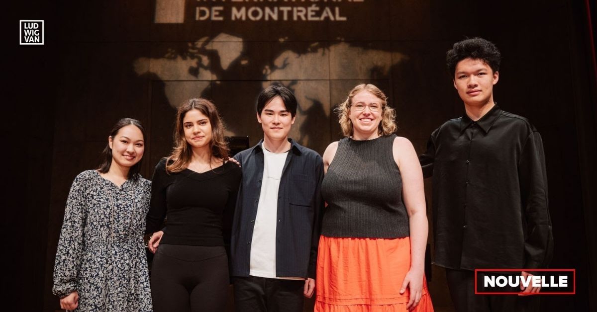 Les cinq finalistes de cette édition Violon 2026 du CMIM sont Sara Watanabe, Bade Dastan, Koshiro Takeuchi, Laurel Gagnon et Aozhe Zhang.(Photo : Tam Photograpy)